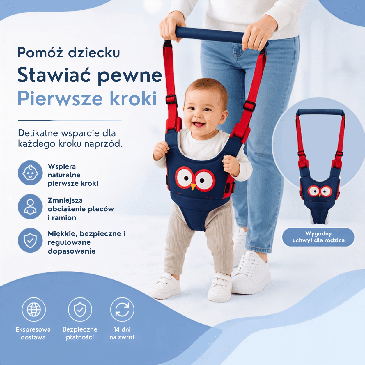 EasyStep — szelki wspomagające naukę chodzenia